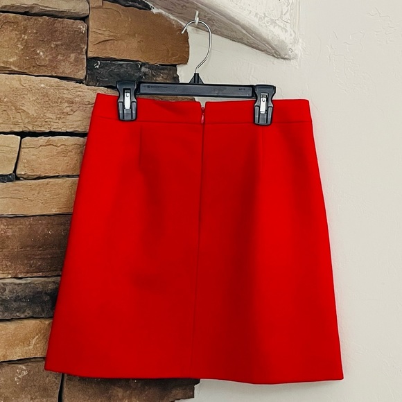 J.Crew Red Ruffle Skirt - Picture 3 of 7